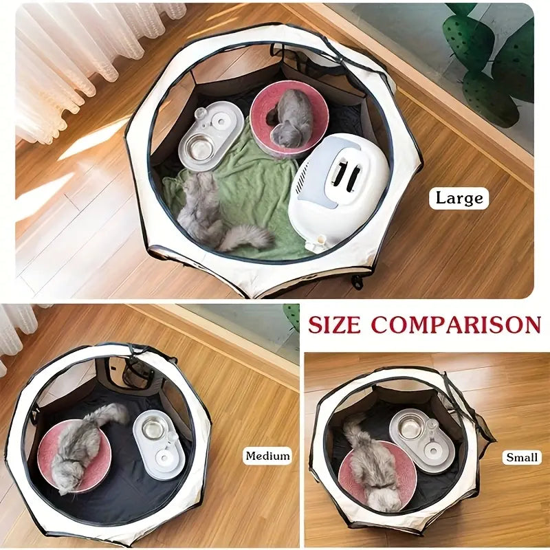 Bajiao Pet Playpen Tent - Oxford Cloth, Scratch-Resistant, Foldable Dog & Cat Enclosure, Ideal for Whelping Box & Pet Shelter Portable