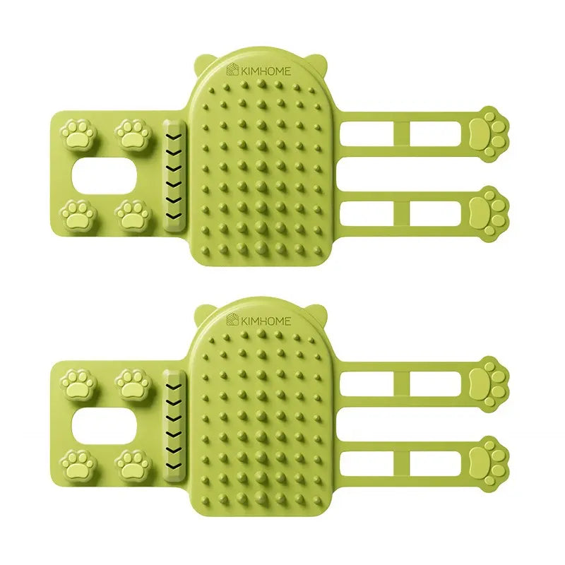 Universal Cat Grooming Supplies 2-Pack: Self-Grooming Slicker Brush and Corner Scratching Board with Silicone Massage Brush for Hair Care and Scratch Relief, Durable and Wear-Resistant