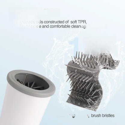 Allforpaws Automatic Electric Dog Paw Cleaner - Soft Silicone Brush with Dual Speed, Mud Removal, Suction Cup Base, Portable Cleaning Station, Easy to Use and Maintain
