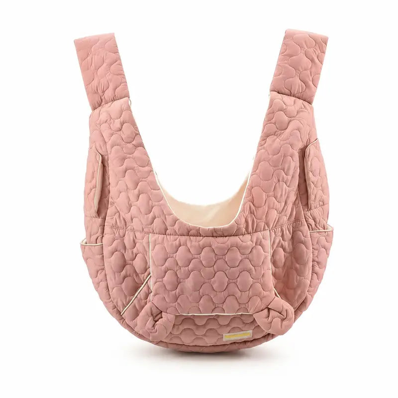 Pet Front Carrier Backpack Quilted Soft Hands-Free Head Out with Front Pocket for Small Dogs Cats Outdoor Walking Travel Puppy Chest Sling