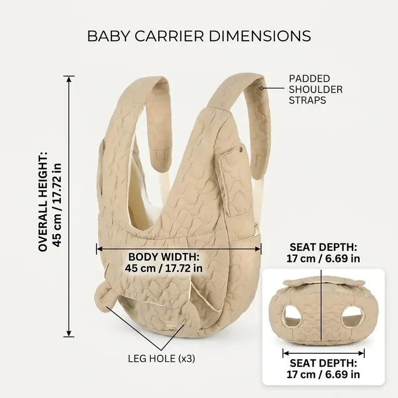 Pet Front Carrier Backpack Quilted Soft Hands-Free Head Out with Front Pocket for Small Dogs Cats Outdoor Walking Travel Puppy Chest Sling