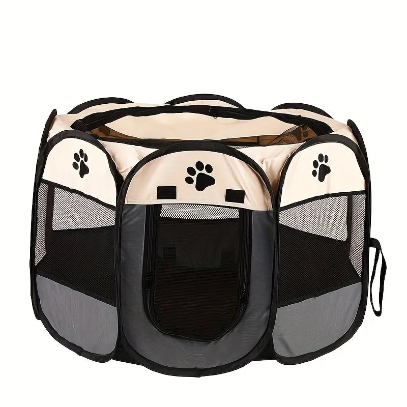 Bajiao Pet Playpen Tent - Oxford Cloth, Scratch-Resistant, Foldable Dog & Cat Enclosure, Ideal for Whelping Box & Pet Shelter Portable