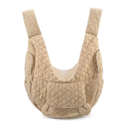 Pet Front Carrier Backpack Quilted Soft Hands-Free Head Out with Front Pocket for Small Dogs Cats Outdoor Walking Travel Puppy Chest Sling