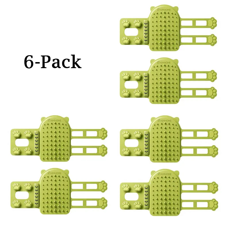 Universal Cat Grooming Supplies 2-Pack: Self-Grooming Slicker Brush and Corner Scratching Board with Silicone Massage Brush for Hair Care and Scratch Relief, Durable and Wear-Resistant