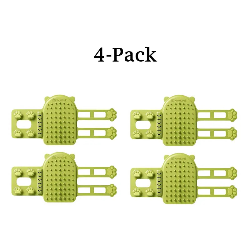 Universal Cat Grooming Supplies 2-Pack: Self-Grooming Slicker Brush and Corner Scratching Board with Silicone Massage Brush for Hair Care and Scratch Relief, Durable and Wear-Resistant