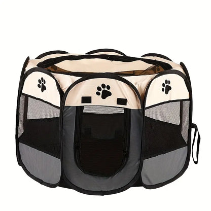 Bajiao Pet Playpen Tent - Oxford Cloth, Scratch-Resistant, Foldable Dog & Cat Enclosure, Ideal for Whelping Box & Pet Shelter Portable