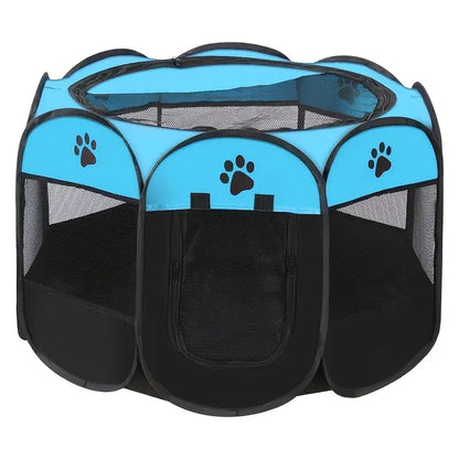 Bajiao Pet Playpen Tent - Oxford Cloth, Scratch-Resistant, Foldable Dog & Cat Enclosure, Ideal for Whelping Box & Pet Shelter Portable