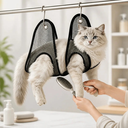 Professional Pet Grooming Hammock for Small Cats and Dogs - Versatile Bath and Nail Trim Hanging Bed, Scratch-Resistant and Bite-Resistant Design
