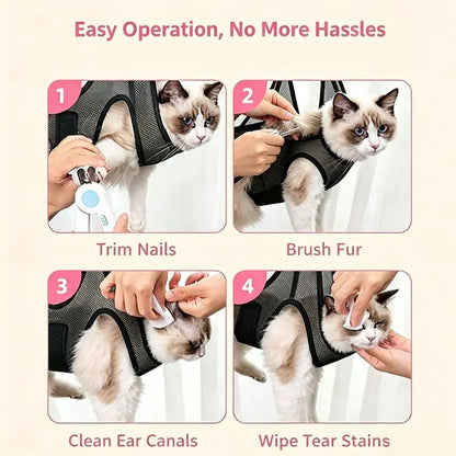 Professional Pet Grooming Hammock for Small Cats and Dogs - Versatile Bath and Nail Trim Hanging Bed, Scratch-Resistant and Bite-Resistant Design