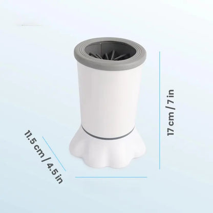 Allforpaws Automatic Electric Dog Paw Cleaner - Soft Silicone Brush with Dual Speed, Mud Removal, Suction Cup Base, Portable Cleaning Station, Easy to Use and Maintain
